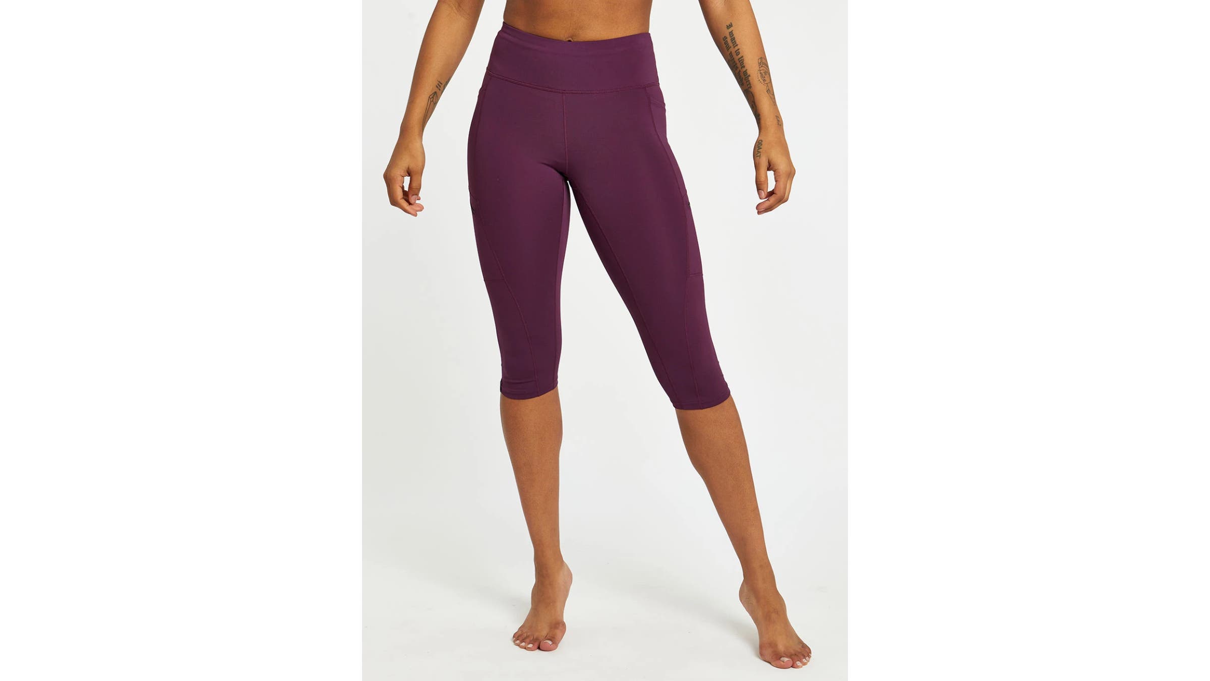 Burgundy capri leggings