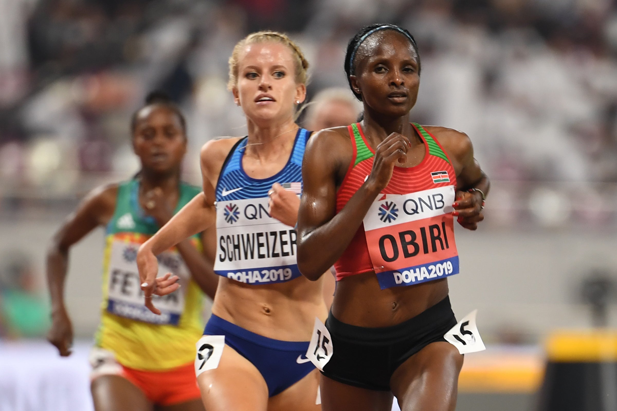 Two of the top competitors race ahead of the Tokyo 2021 Olympics women's 5,000 meter race head for Tokyo Olympics