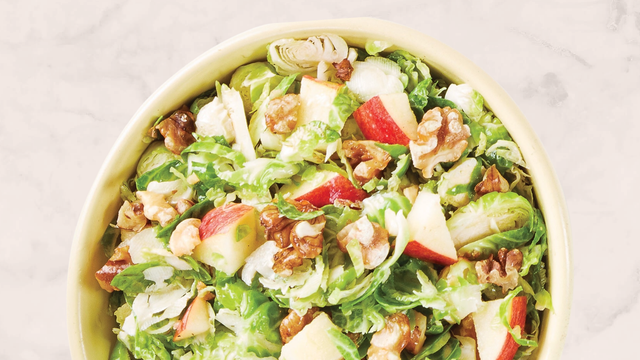 This Weeknight-Fast Shaved Brussels Sprouts Salad Delivers on Fall Flavor