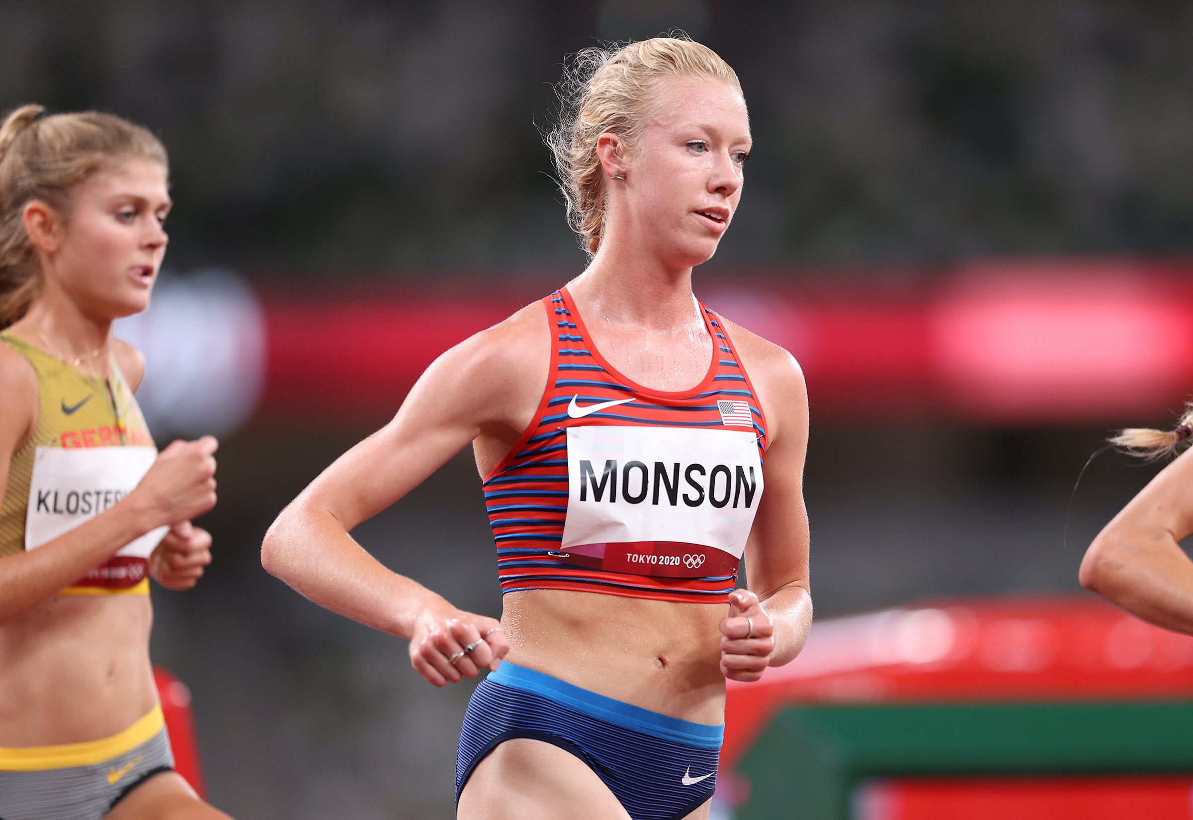 Alicia Monson competing at the Tokyo Olympics
