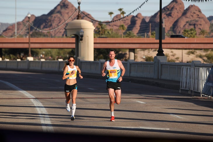 Steph Bruce running during her final year before retirement