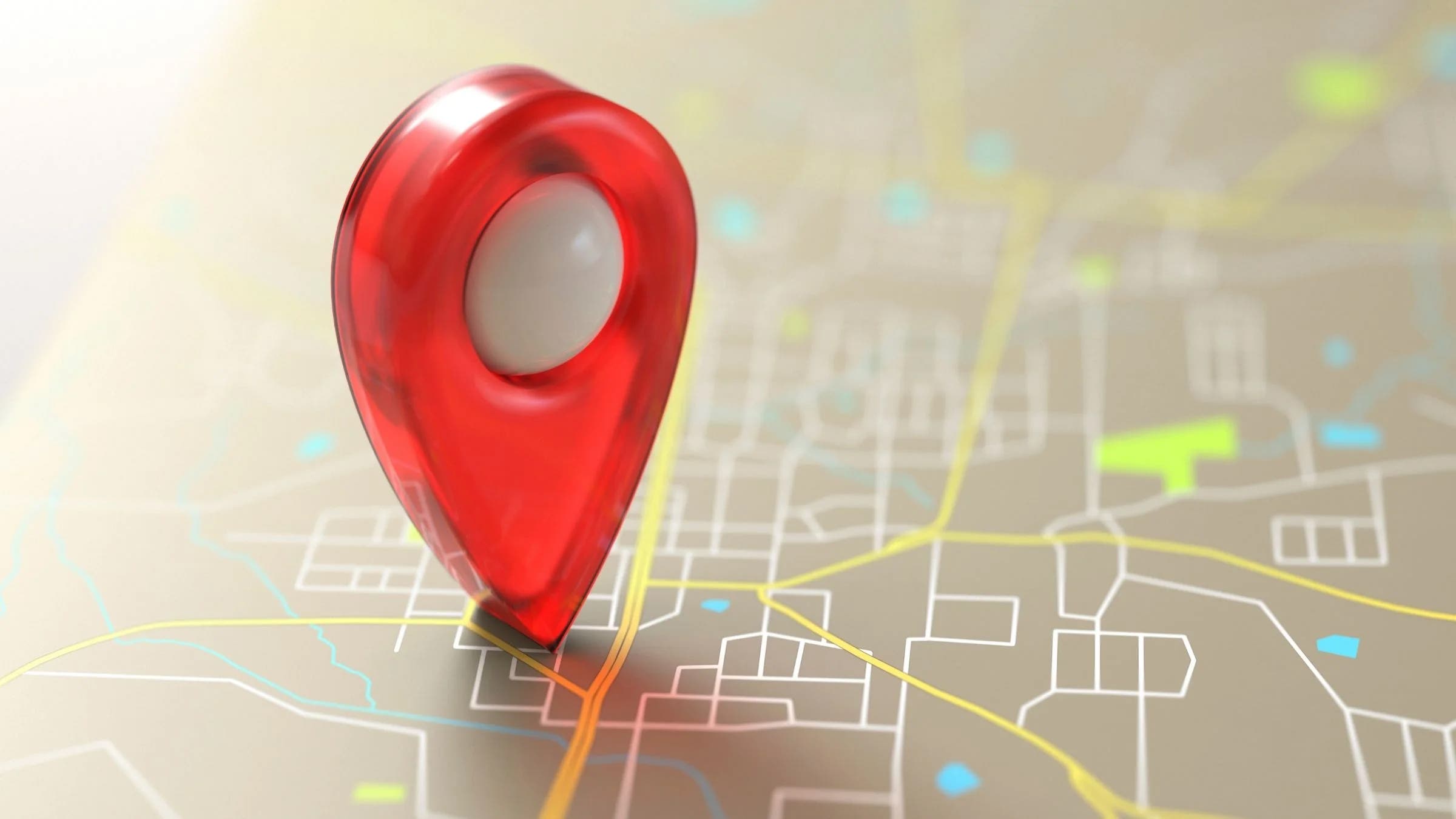 Digital geo tag on a map