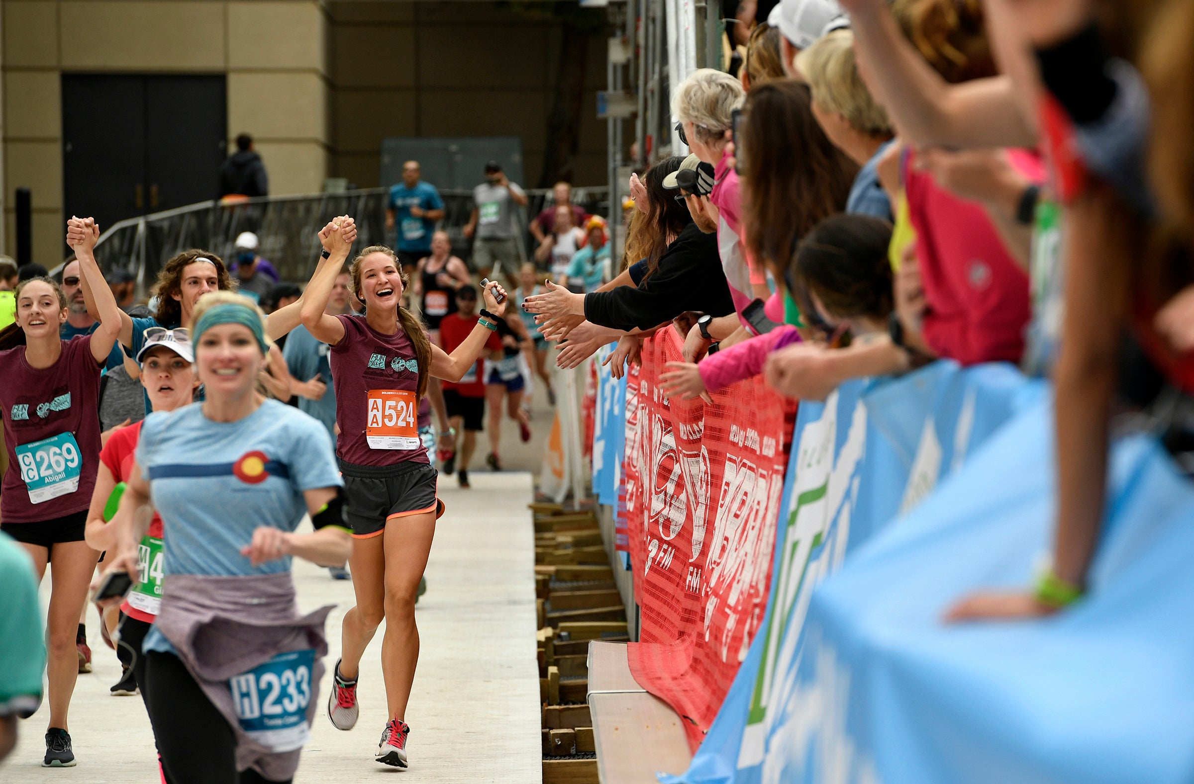 a group of female runners during the last BolderBoulder in 2019