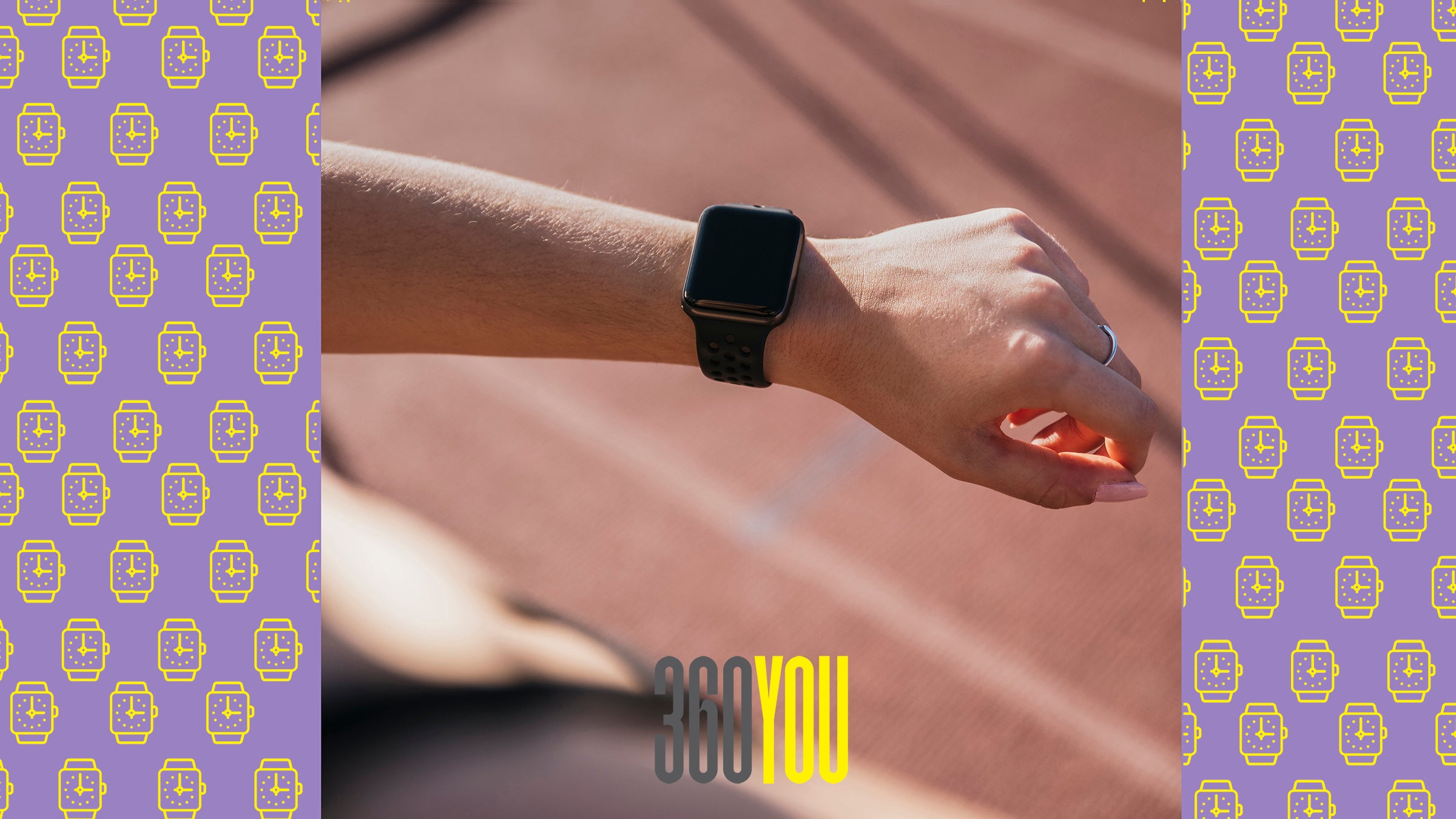 woman checks watch on track