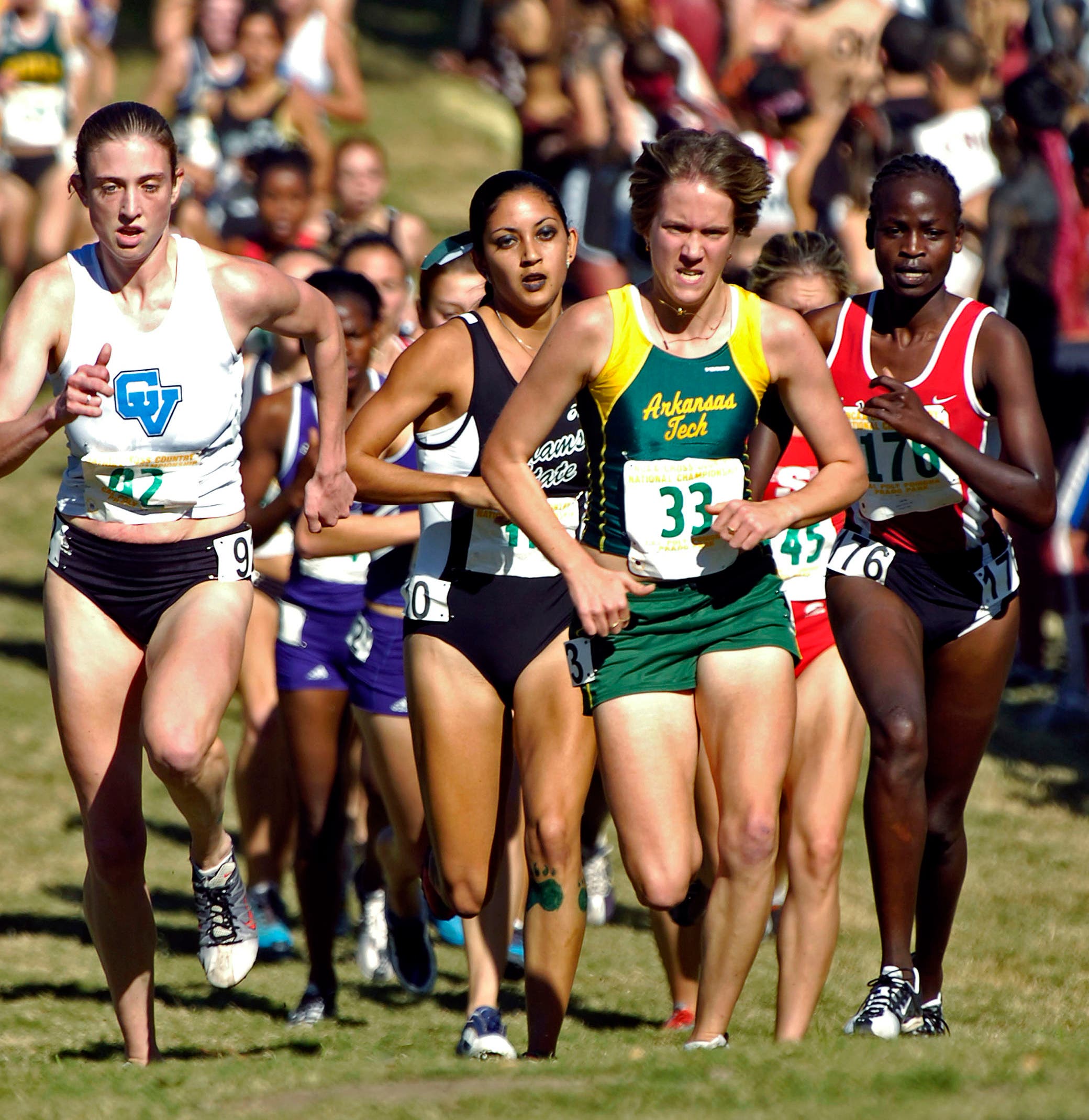 Aoife Cooke running for Arkansas Tech in 2005