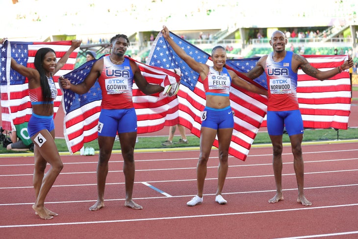 Team USA Takes Third Place in 4x400 Meter Mixed Relay Final