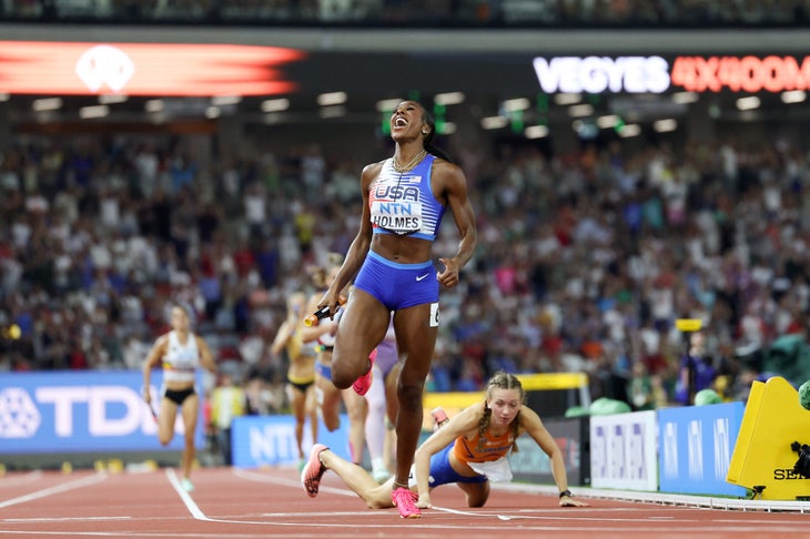 Femke Bol of Netherlands reacts after a run in the Women's 400 metres  News Photo - Getty Images