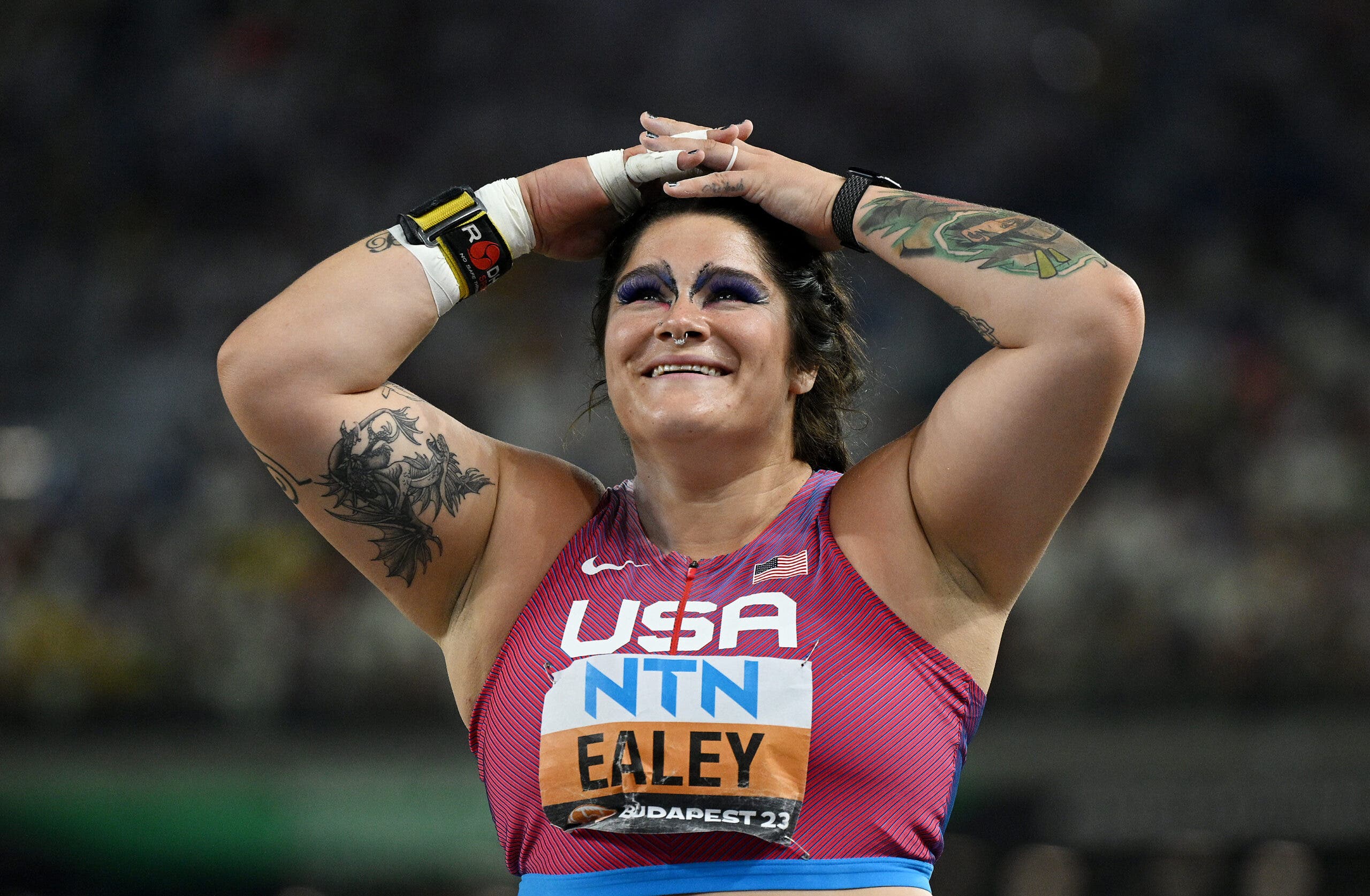 Chase Ealey wins gold in the shot put in budapest 2023